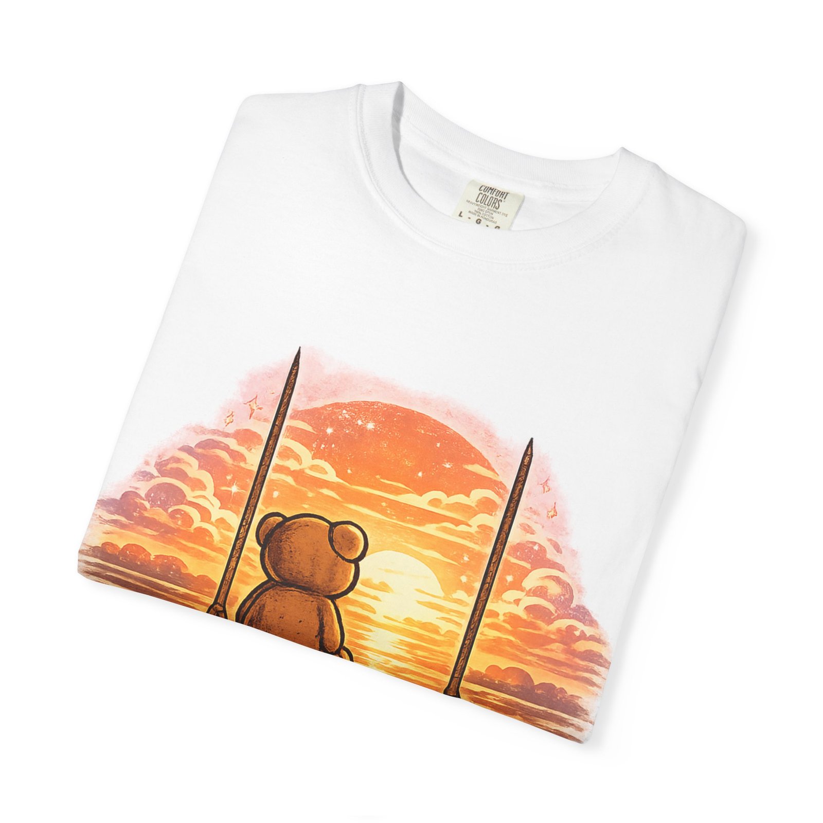 Teddy on Swing Sunset Tee - Image 3